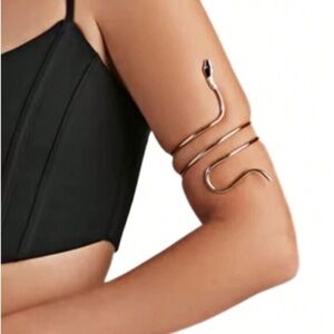 Gold Snake Design Arm Wrap Bracelet